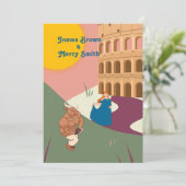 Bull Princess Ancient Roman Sun Wedding Kaart (Staand voorkant)