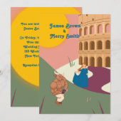 Bull Princess Ancient Roman Sun Wedding Kaart (Voorkant / Achterkant)