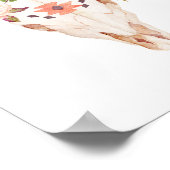 Bull Print, Boho Room Decor, Boho Wall Art Poster (Hoek)