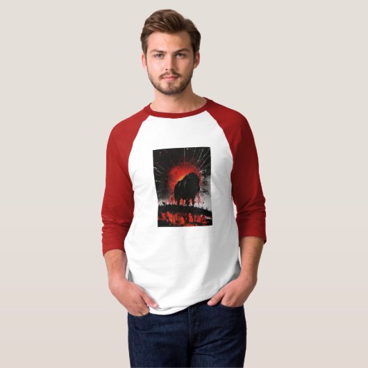 Bull Raglan T-shirt (Voorkant volledig)