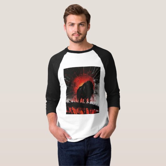 Bull Raglan T-shirt (Voorkant volledig)