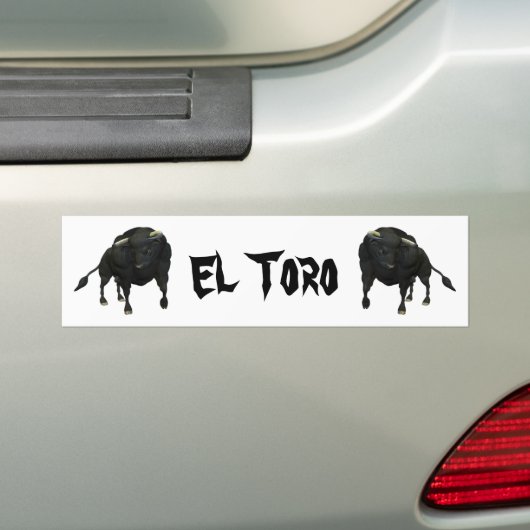 BULL - REALISTISCH - EL TORO BUMPERSTICKER (Op auto)