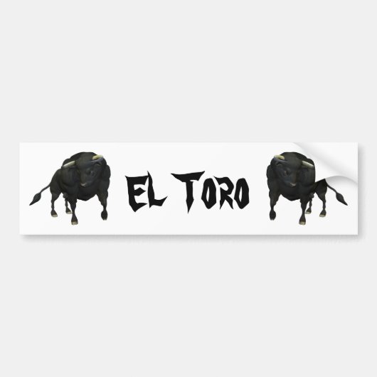 BULL - REALISTISCH - EL TORO BUMPERSTICKER (Voorkant)