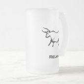 Bull Relax Zwart Matglas Bierpul (Voorkant rechts)