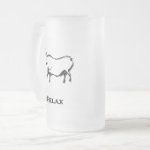 Bull Relax Zwart Matglas Bierpul (Voorkant links)