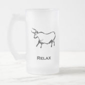 Bull Relax Zwart Matglas Bierpul (Links)
