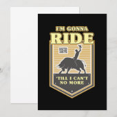 Bull Rider Cowboy Land Western Rider Rodeo Gift Kaart (Voorkant / Achterkant)