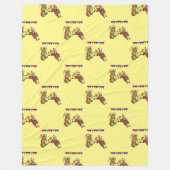 Bull Rider en Rodeo Clown Fleece Deken (Voorkant)