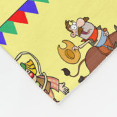 Bull Rider en Rodeo Clown Fleece Deken (Hoek)