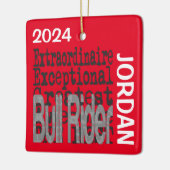 Bull Rider Extraordinaire CUSTOM Keramisch Ornament (Links)