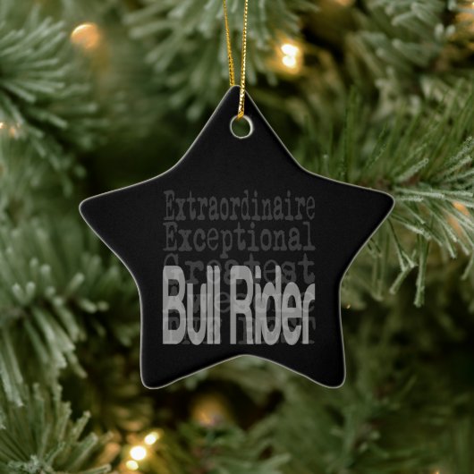 Bull Rider Extraordinaire Keramisch Ornament (Boom)