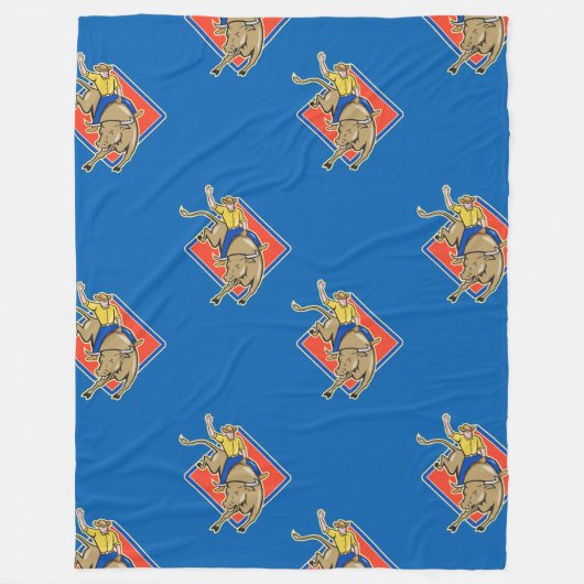 Bull Rider Fleece Deken (Voorkant)