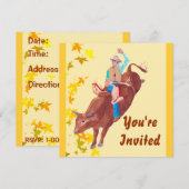 Bull Rider ~ I Love Rodeo Kaart (Voorkant / Achterkant)