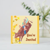 Bull Rider ~ I Love Rodeo Kaart (Staand voorkant)