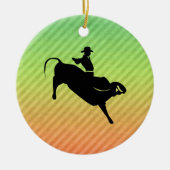 Bull Rider Keramisch Ornament (Voorkant)