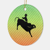 Bull Rider Keramisch Ornament (Links)