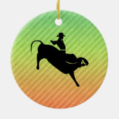 Bull Rider Keramisch Ornament (Achterkant)