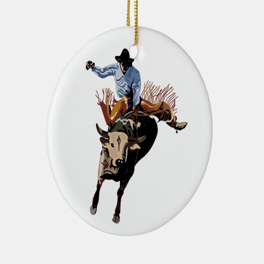 Bull Rider Keramisch Ornament (Rechts)