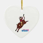 Bull Rider - Medium Keramisch Ornament (Voorkant)