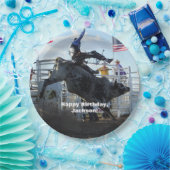 Bull Rider on Bucking Bull Rodeo Papieren Bordje (Feest)