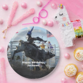 Bull Rider on Bucking Bull Rodeo Papieren Bordje (Feest)