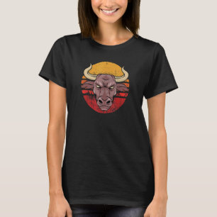  Bull Rider Retro Rodeo Sunset Bull Riding T-shirt