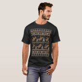 Bull Rider Ugly KerstSweater Rodeo Holiday T-shirt (Voorkant volledig)