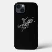 Bull Rider Word Cloud Case-Mate iPhone Case (Achterkant)