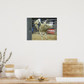 Bull Riding Action Poster (Keuken)