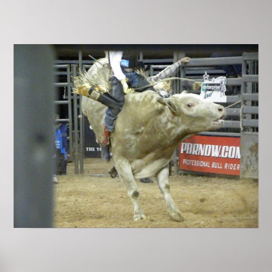Bull Riding Action Poster (Voorkant)