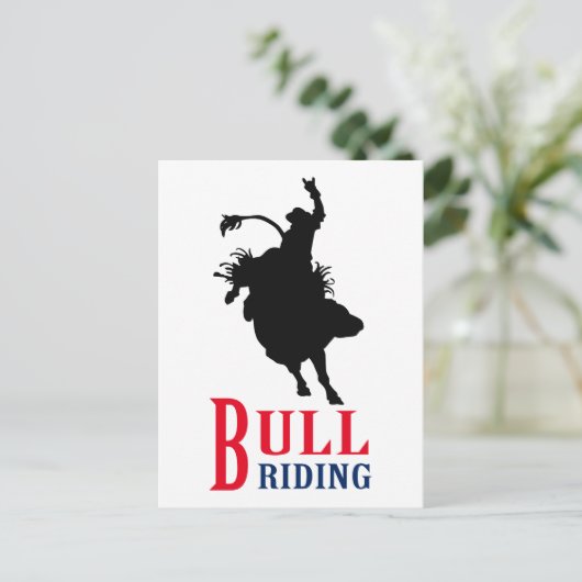 Bull Riding Briefkaart (Staand voorkant)
