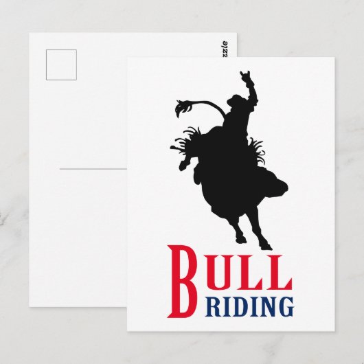 Bull Riding Briefkaart (Voorkant / Achterkant)