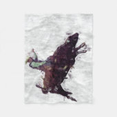 Bull Riding Cowboy - Rodeo Evenement Fleece Deken (Voorkant)