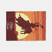 Bull Riding Cowboy Rodeo - Gepersonaliseerd Fleece Deken (Voorkant (Horizontaal))
