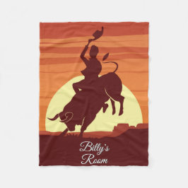Bull Riding Cowboy Rodeo - Gepersonaliseerd Fleece Deken