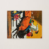 Bull Riding door Fred Ludekens Legpuzzel (Horizontaal)