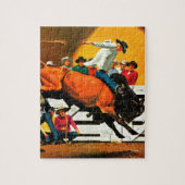 Bull Riding door Fred Ludekens Legpuzzel (Verticaal)