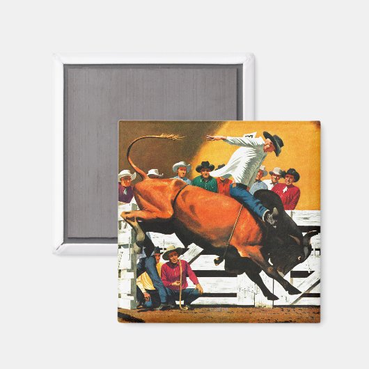 Bull Riding door Fred Ludekens Magneet (Voorkant / Achterkant)