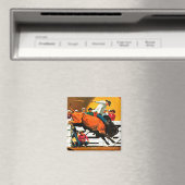 Bull Riding door Fred Ludekens Magneet (Insitu (Vaatwasser))