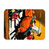 Bull Riding door Fred Ludekens Magneet (Horizontaal)