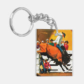 Bull Riding door Fred Ludekens Sleutelhanger (Voorkant Links)
