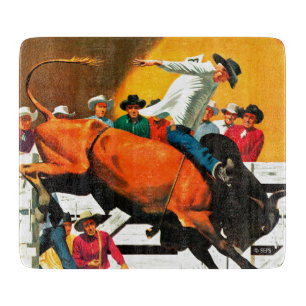 Bull Riding door Fred Ludekens Snijplank
