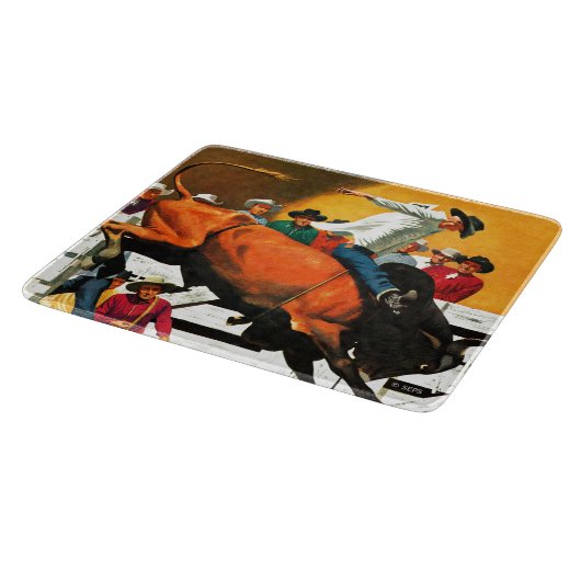 Bull Riding door Fred Ludekens Snijplank (Hoek)