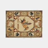 Bull Riding Fleece Deken (Voorkant (Horizontaal))