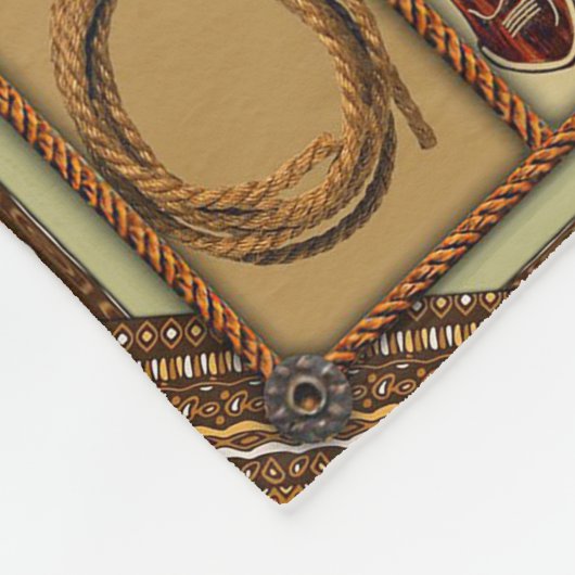 Bull Riding Fleece Deken (Hoek)