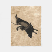 Bull Riding Hero- Rodeo Event Fleece Blanket (Voorkant)