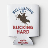 Bull Riding is een hard Funny Bullrider Blikjeskoeler (Achterkant)