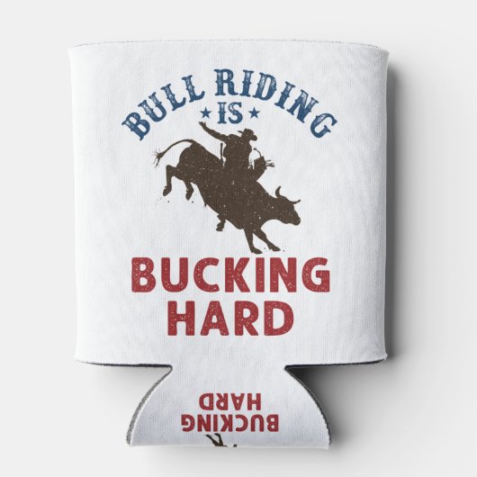Bull Riding is een hard Funny Bullrider Blikjeskoeler (Achterkant)