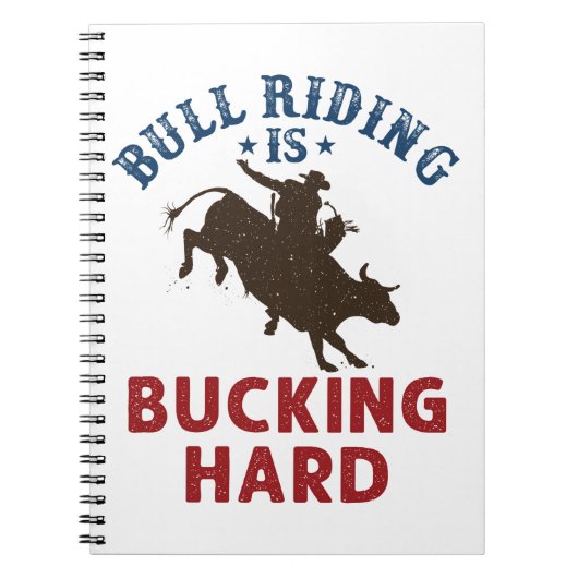 Bull Riding is een hard Funny Bullrider Notitieboek (Voorkant)