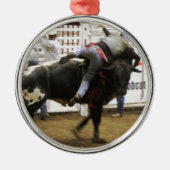 Bull Riding Metalen Ornament (Voorkant)